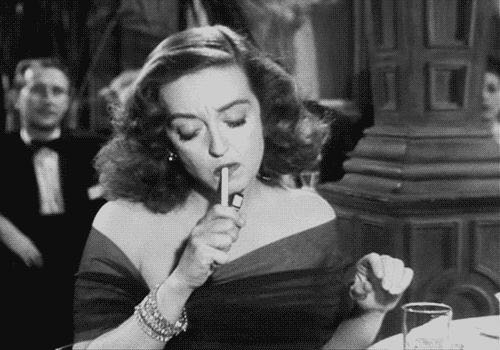 Betty Davis in All About Eve Smoking