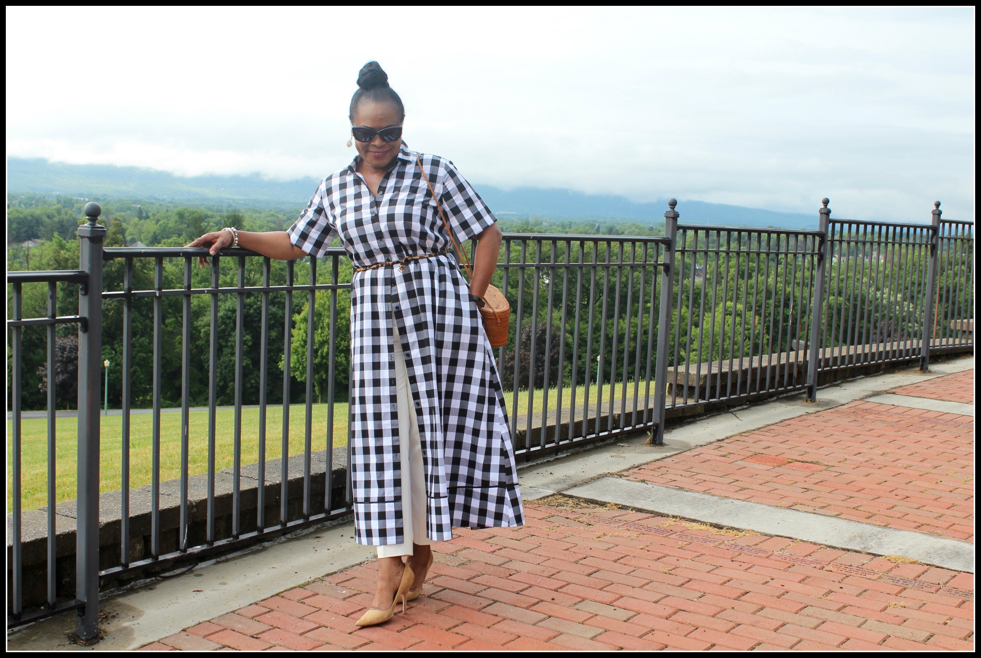 Napa Valley Jazz Getaway; Kate Spade Long Broome Gingham Dress