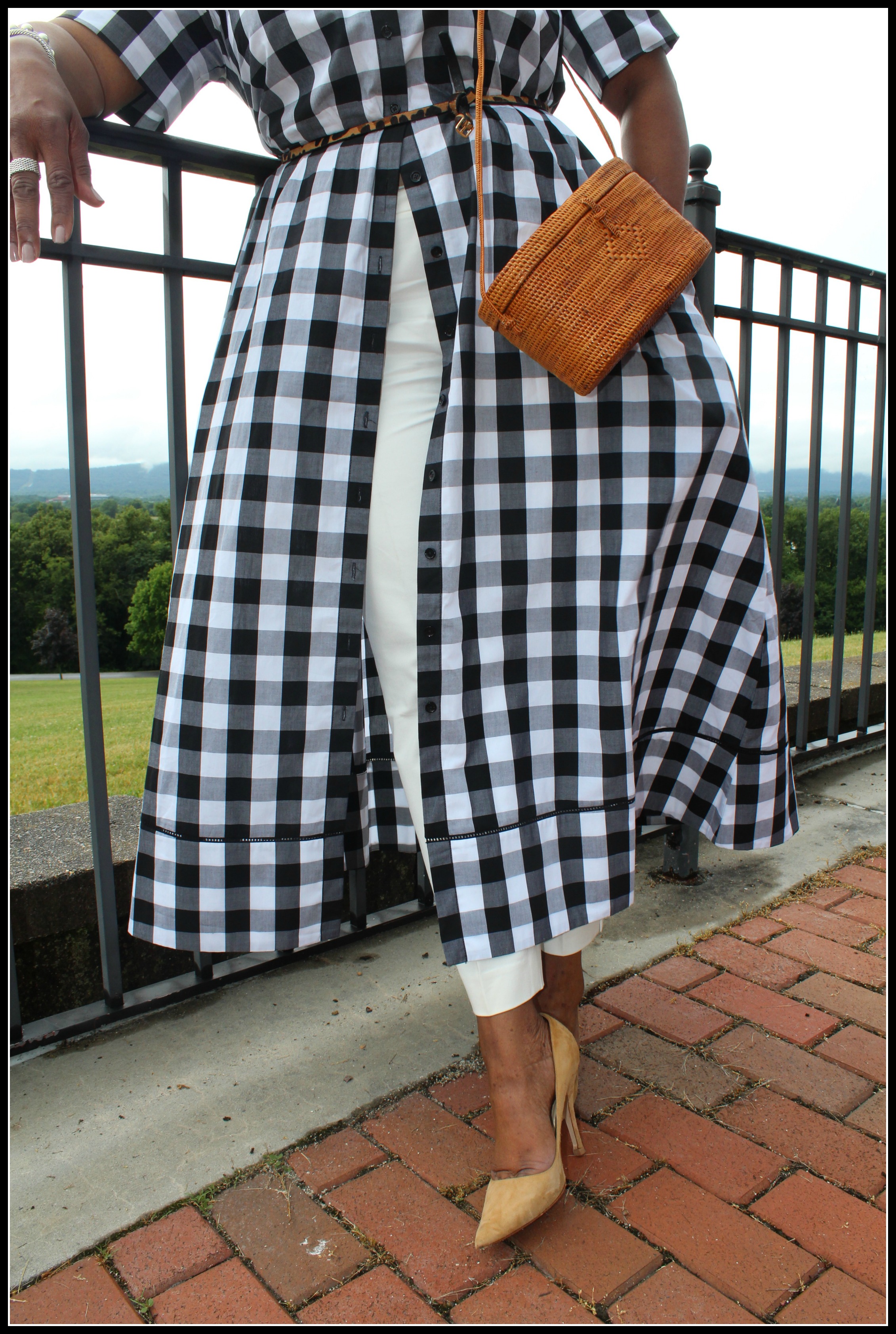 Napa Valley Jazz Getaway; Long Gingham Kate Spade Dress