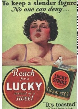 1920s Luck Strike Cigarette Ad; Smoking & Women