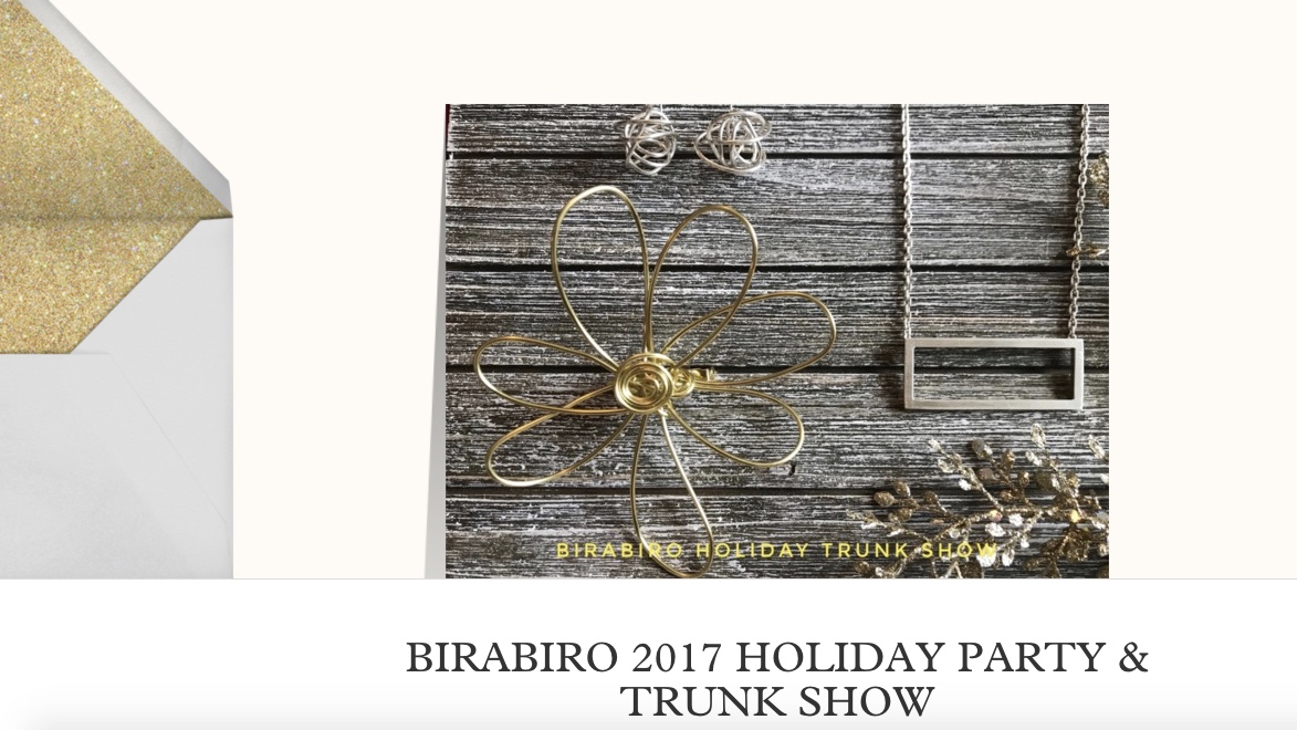 Birabiro Jewelry Trunk Show Invite