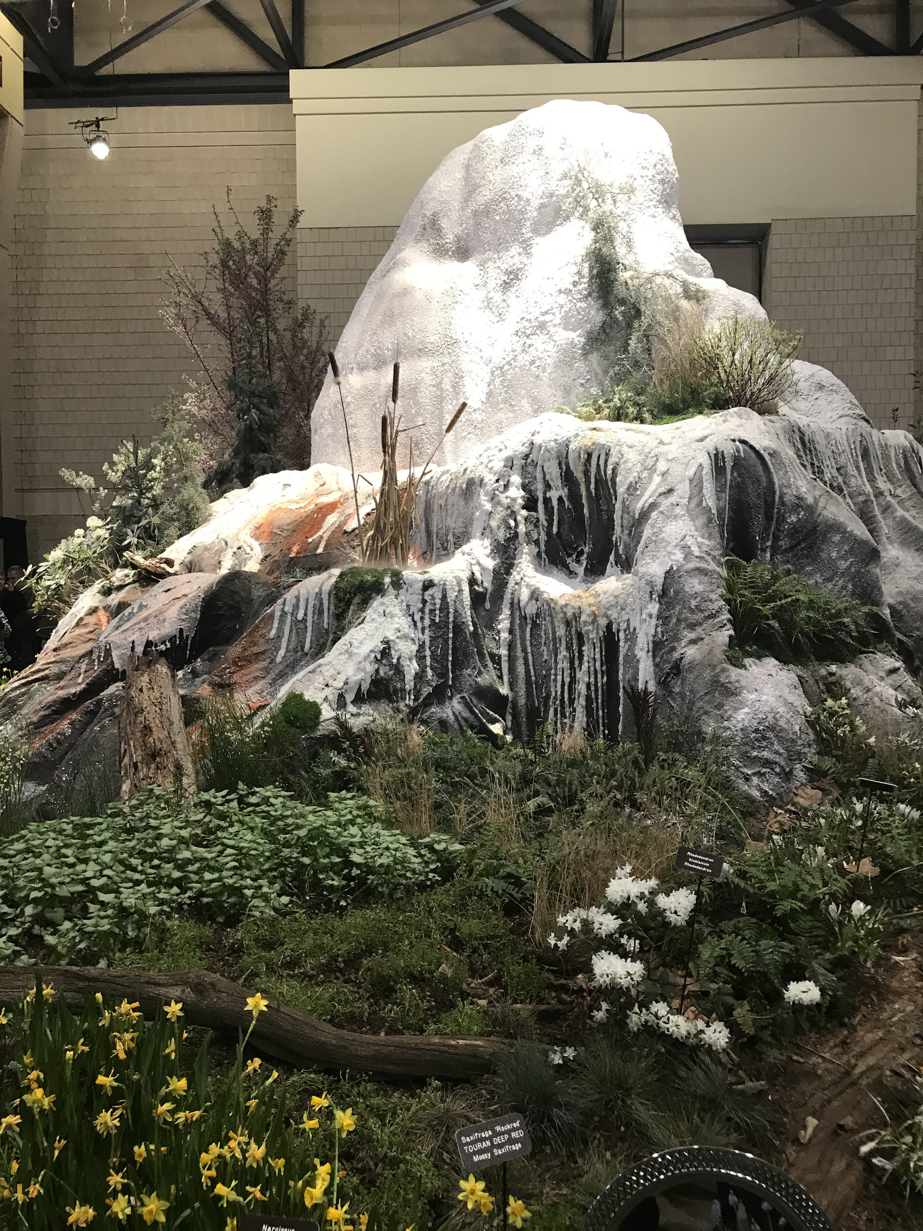 2018 Philly Flower Show; Replica of Mountain Stream of Ice Water Melt