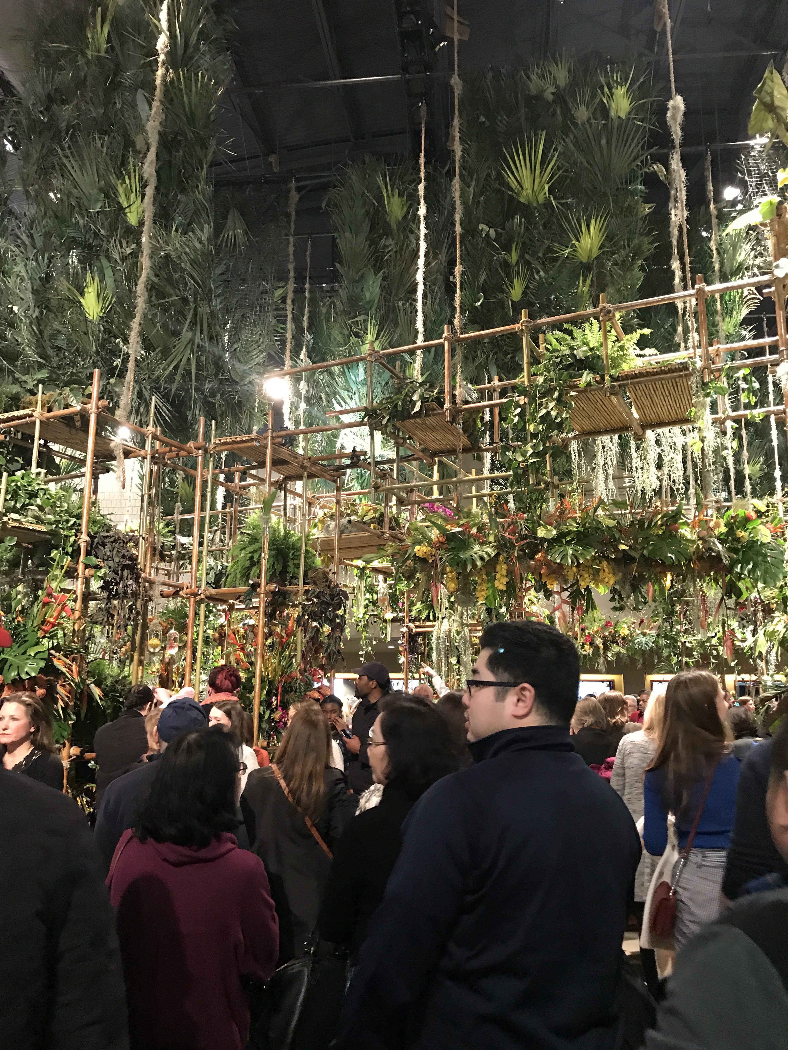 2018 Philly Flower Show, "Wonders of Water" Rainforest with 25' waterfall