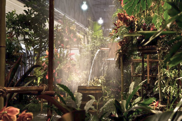2018 Philly Flower Show Rainforest and 25' Water Fall
