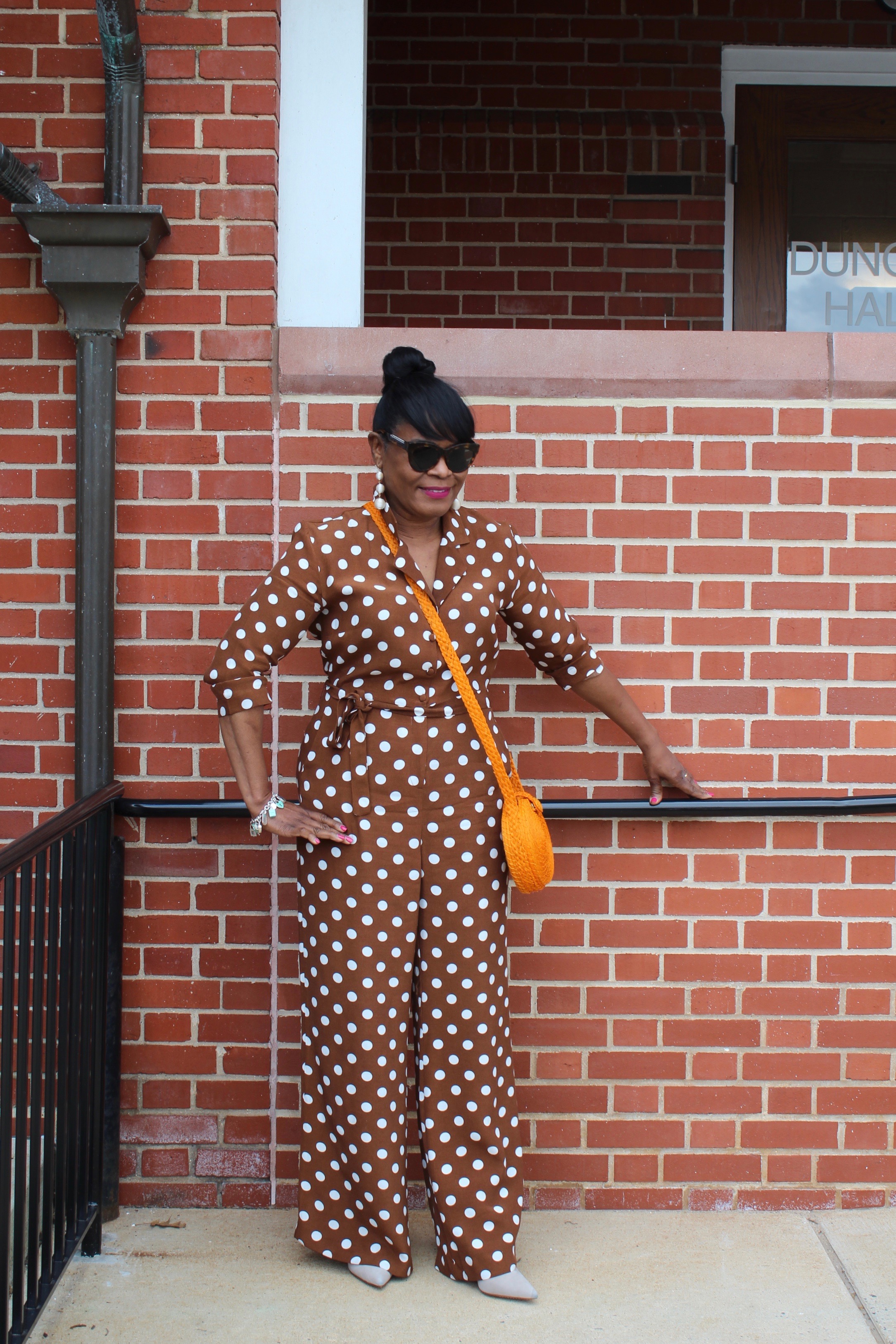 mango polka dot jumpsuit