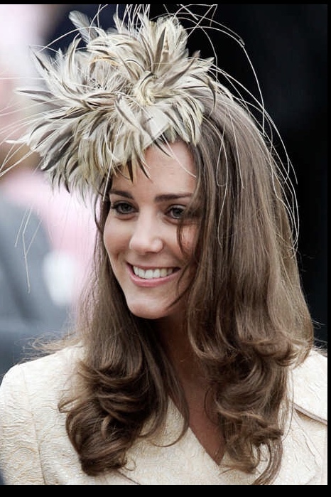 Kate Middleton Wearing a Fancy Fascinator Hat