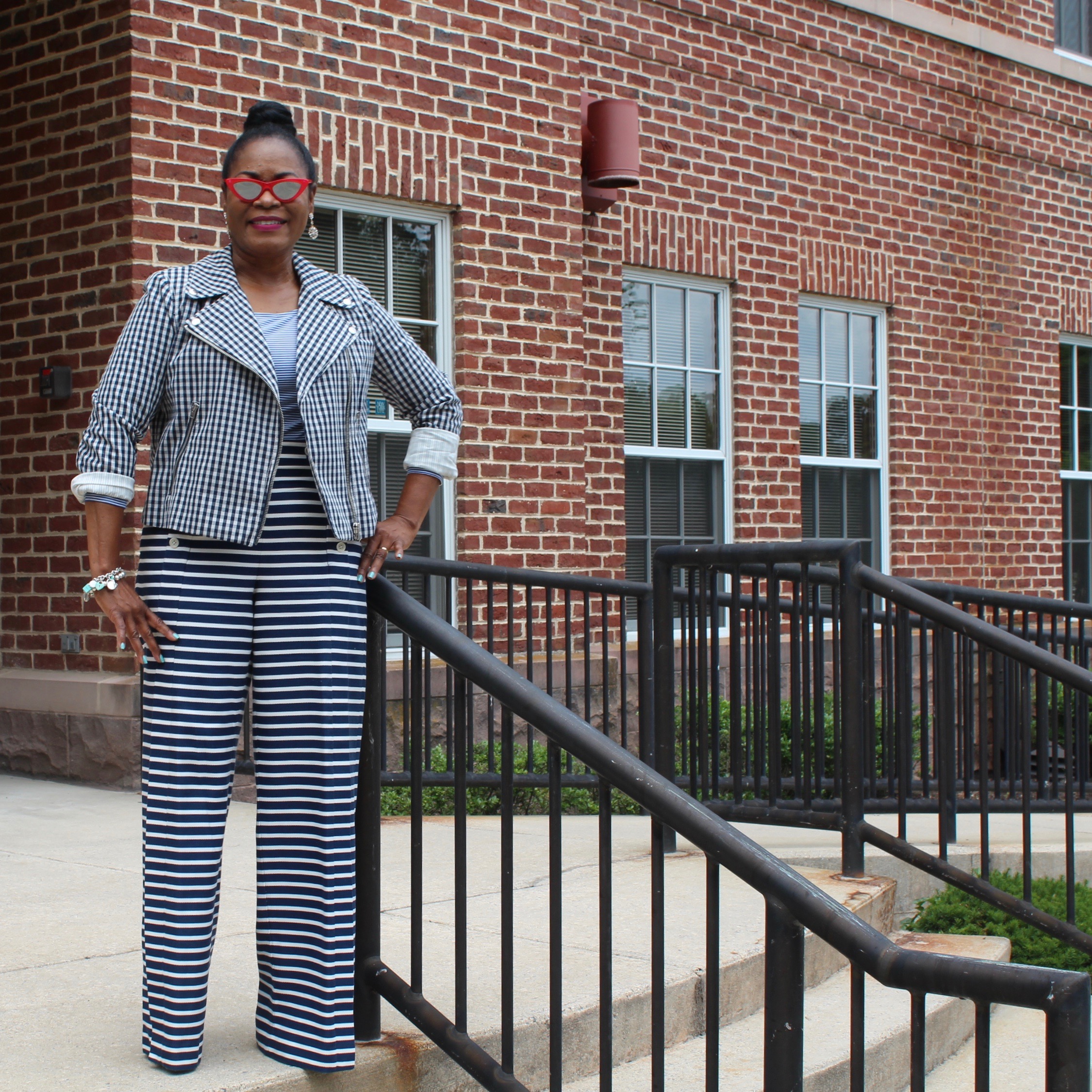 Mixing of Prints: Gingham and Stripes