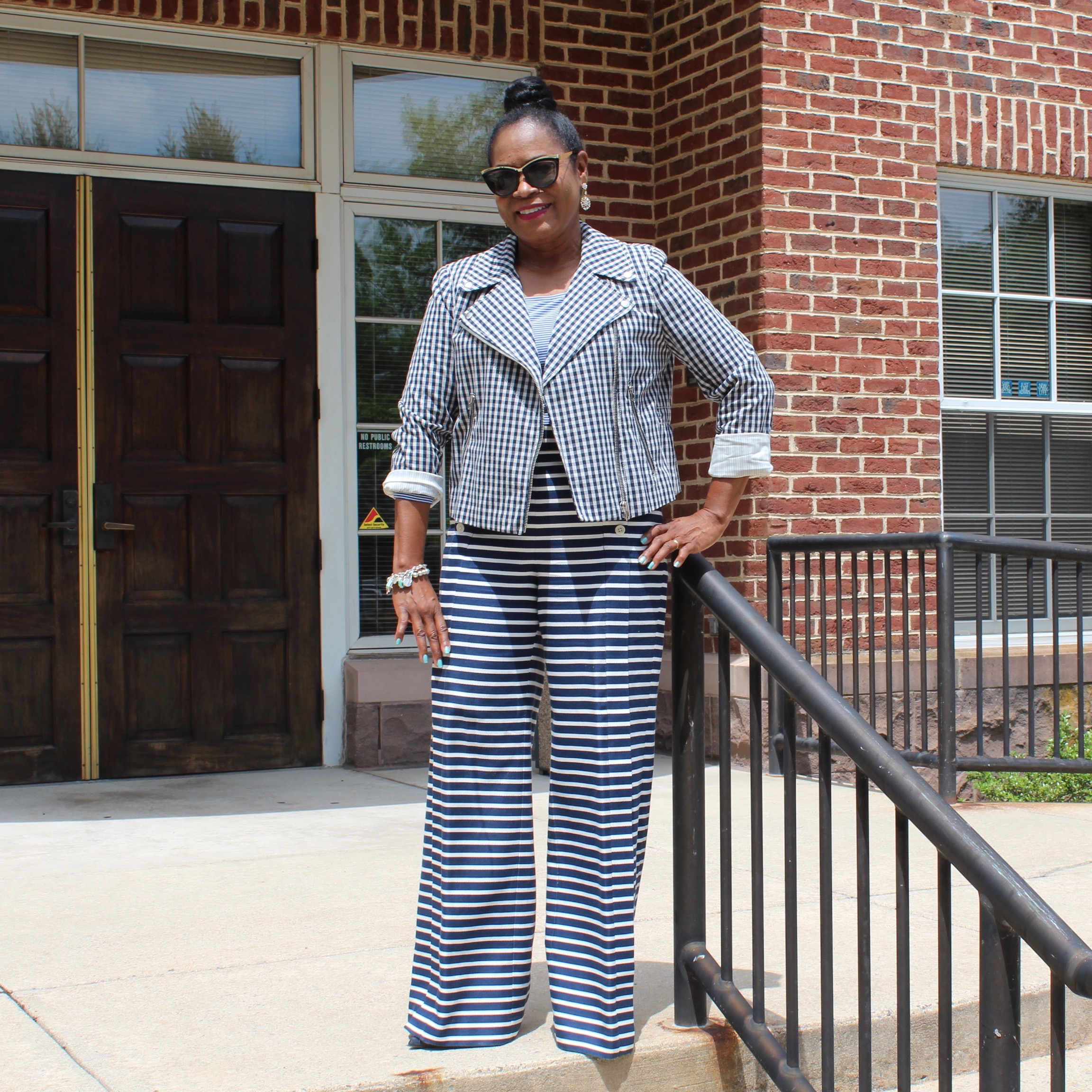 Print Mixing: Gingham and Stripes