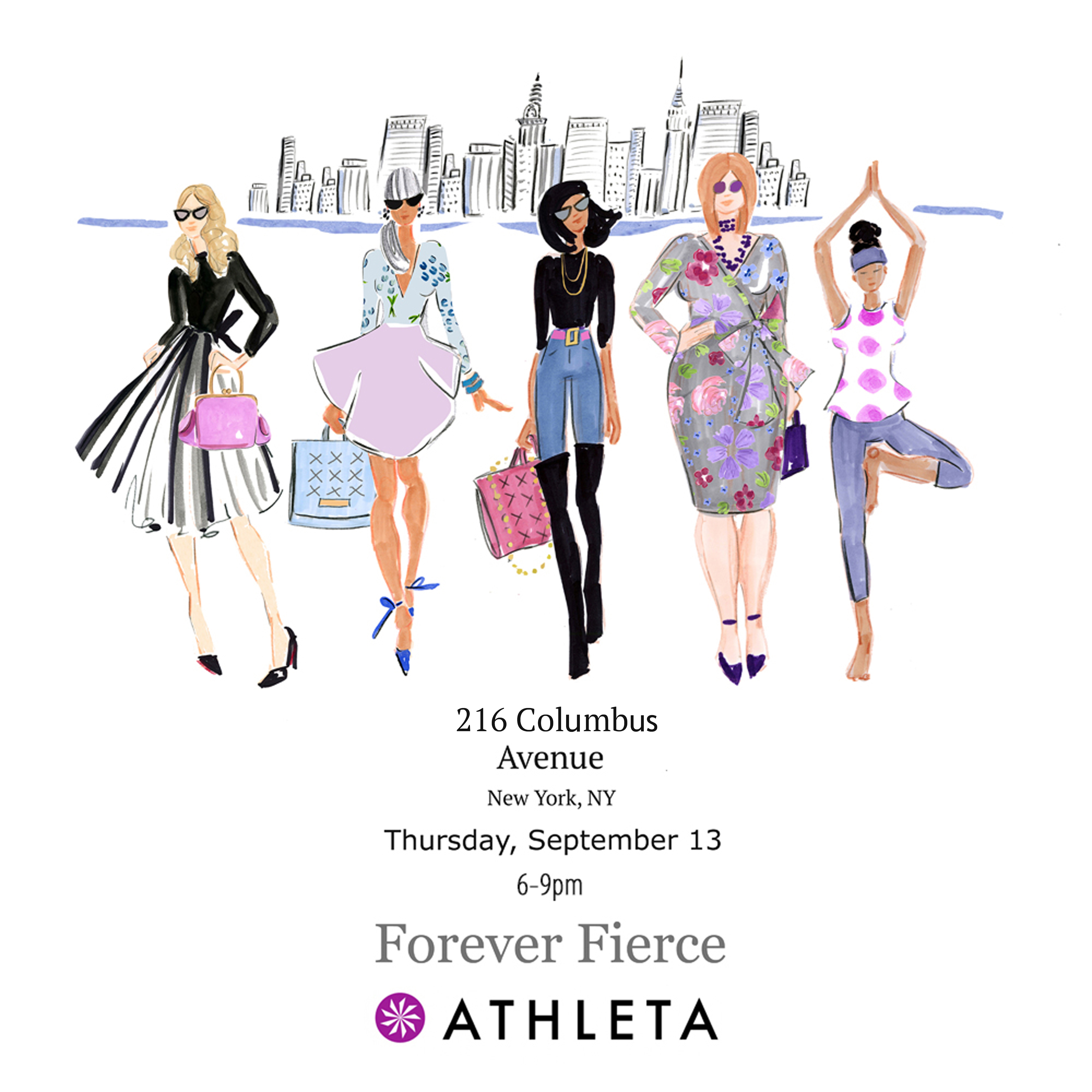 Forever Fierce Athleta NYC MeetUp Invite