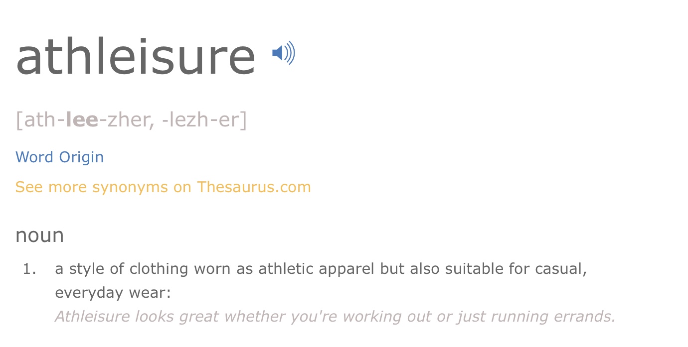 Athleisure Definition; 